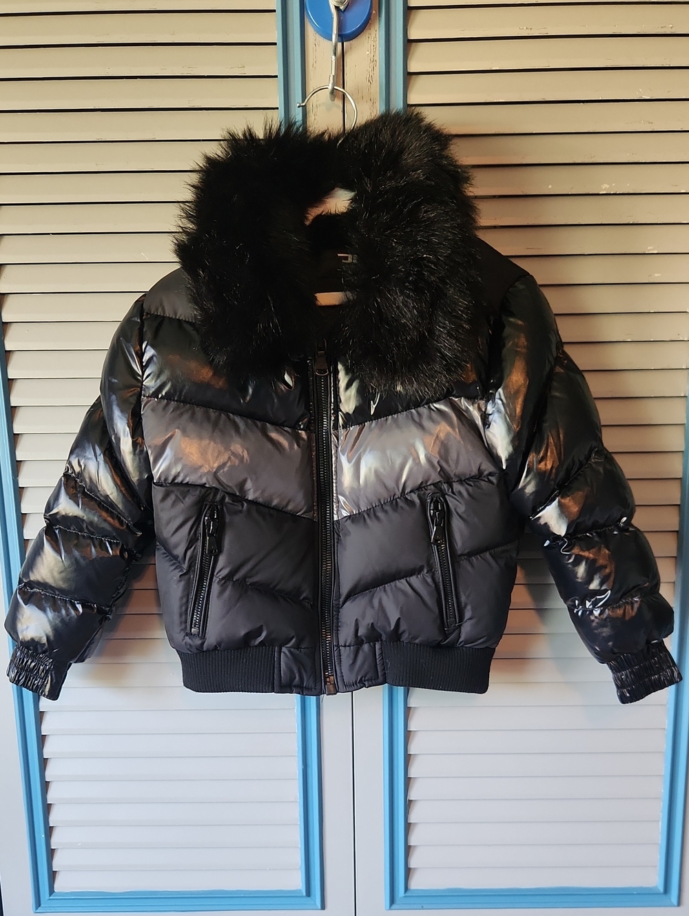 Jordan Craig Kids Black Puffer Coat Faux Fur Collar - Picture 2 of 13